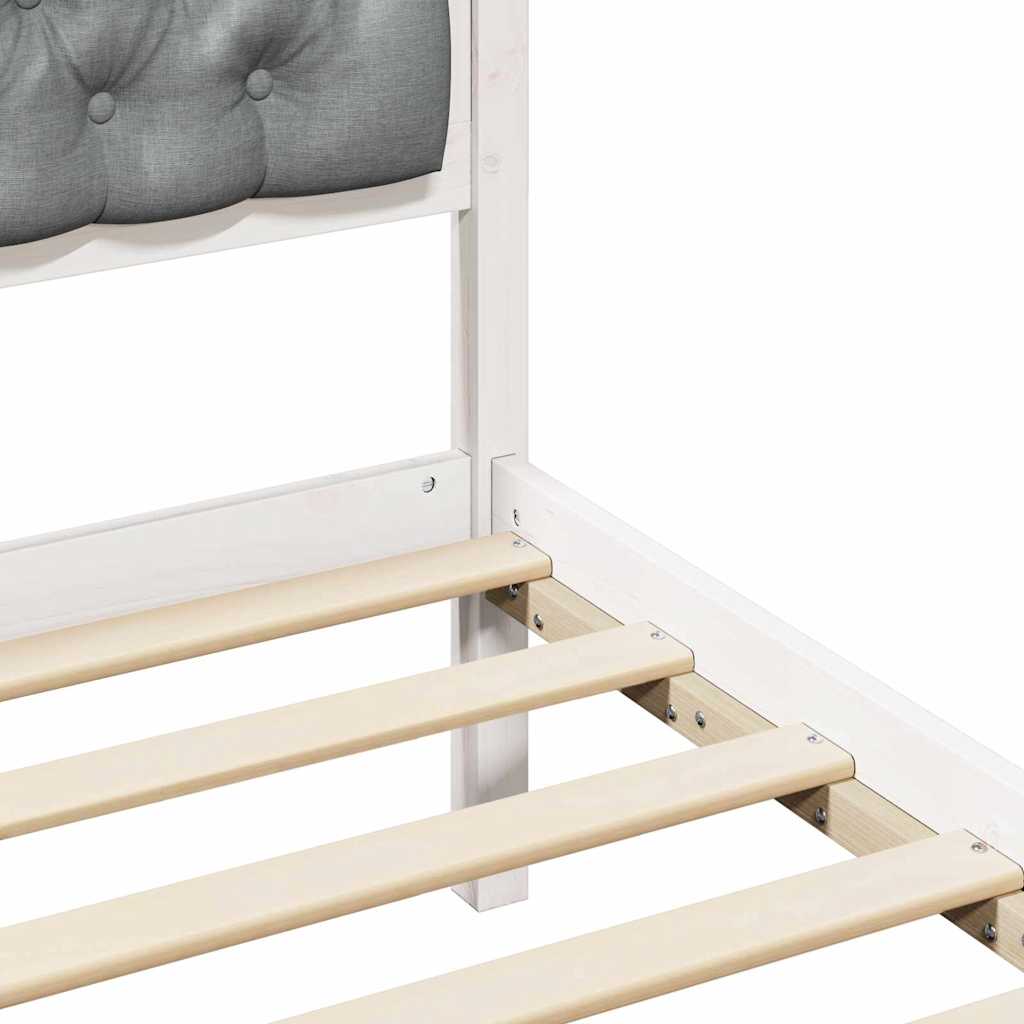 Bed Frame with Headboard Light Grey 90 x 200 cm Fabric